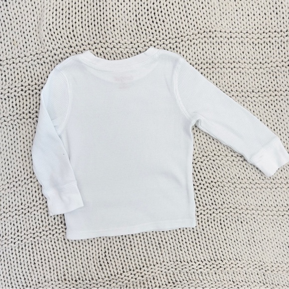 Cat & Jack Long Sleeve White Thermal Knit T-Shirt for Toddler 2T - Picture 2 of 4